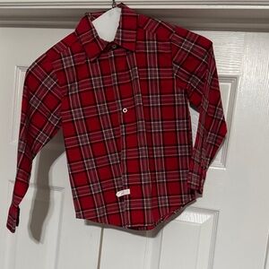 Plaid Red boys Shirt - Carter size 5T